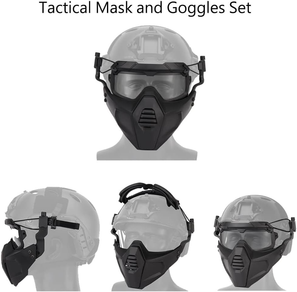 TS TAC-SKY Einstellbare CS Jagd Zubehör Tactical Fast Helm Sets Mit Airsoft Maske Und Paintball Schutzbrille Outdoor Taktische Ausrüstung 2 51sE49c4msL. AC SL1024 - antaresshop.de