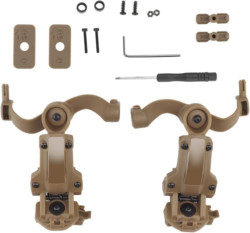Taktischer Helm Ops Core ARC/Schienenadapter, Aufhängung Kopfhörerhalterung, Federung, Ohrenschützer-Unterstützung Multi-Winkel-Rotation Helm-Headset-Halterung 6 51y2qtdvlNL. AC SL1000 - antaresshop.de
