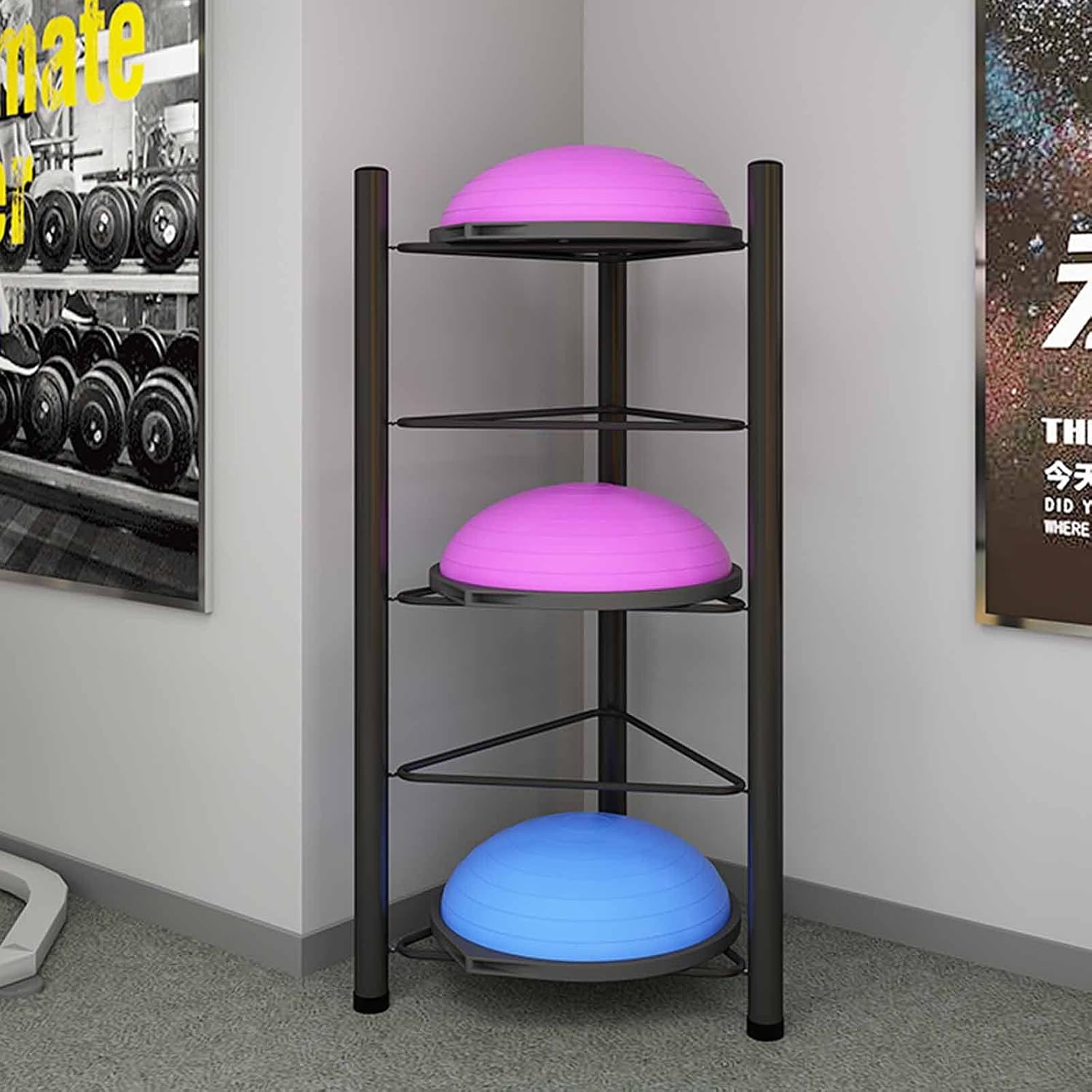 Ball-Aufbewahrungsregal, Ausstellungsständer für Indoor-Bälle, Heim-Fitnessstudio/Trainingsraum, Aufbewahrungsständer für Balance-Ball-Trainer, bodenstehender halber Yoga-Übungsball für Garagen-Organ 7 6157H7w2d3L. AC SL1500 - antaresshop.de