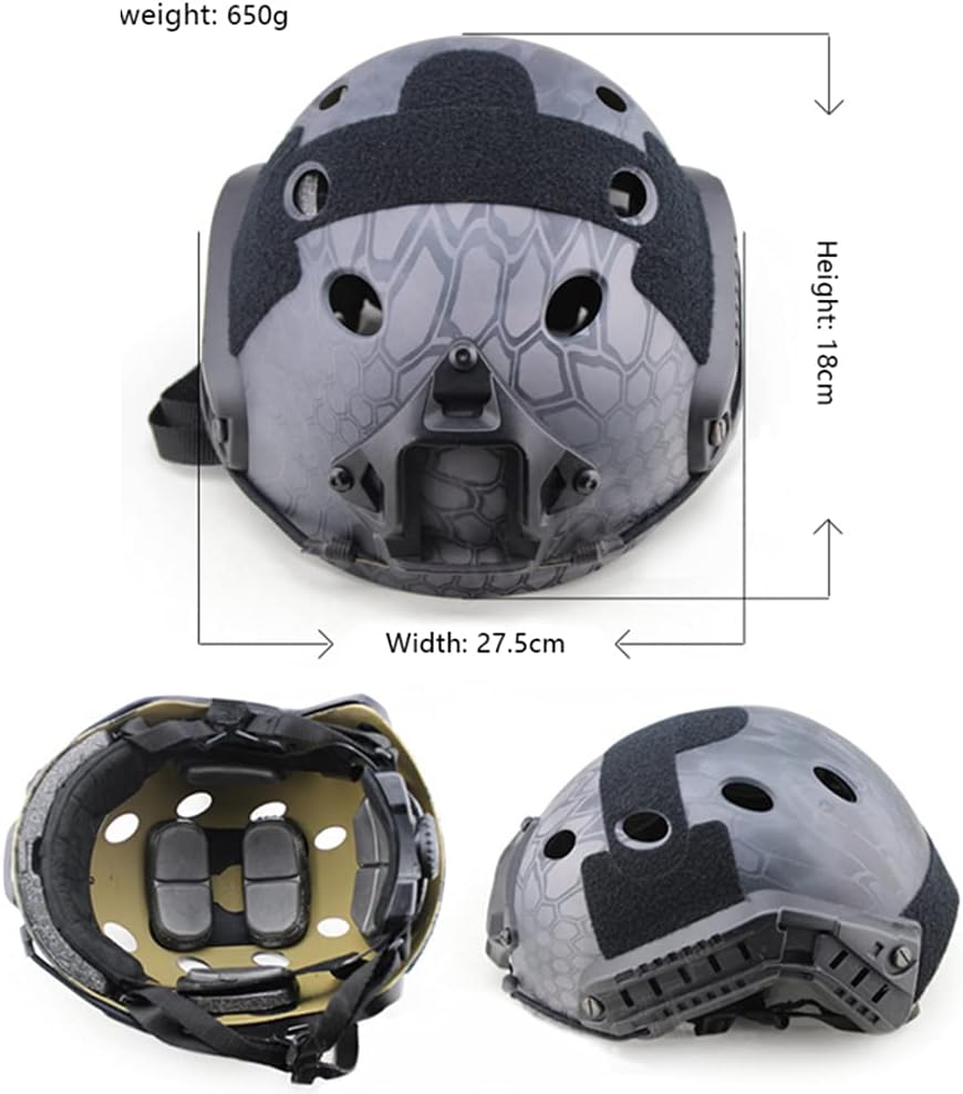 ACEXIER Tacitcal Fast Airsoft Helm PJ Type Advanced Adjustment w/NVG Shroud + Side Rail Army Military Tactical Helm Sport CS Airsofty Paintball Base Jump (53-60cm) Schutzhelm 1 619bAyOsJ0S. AC SL1000 - antaresshop.de