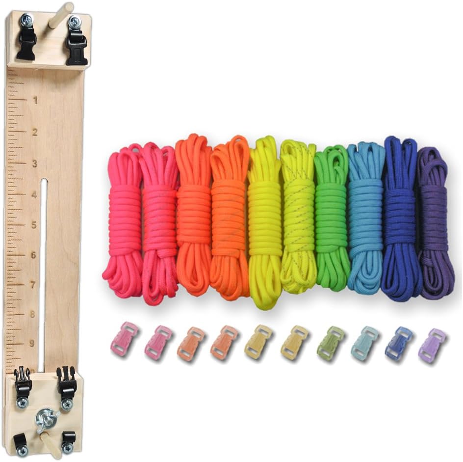 PARACORD PLANET 250 kg Typ III Paracord Combo Bastelset mit einer 25,4 cm Pocket Pro Jig - zusätzliche Monkey Fist Jig Option 7 61P8oE Y04L. AC SL1000 - antaresshop.de