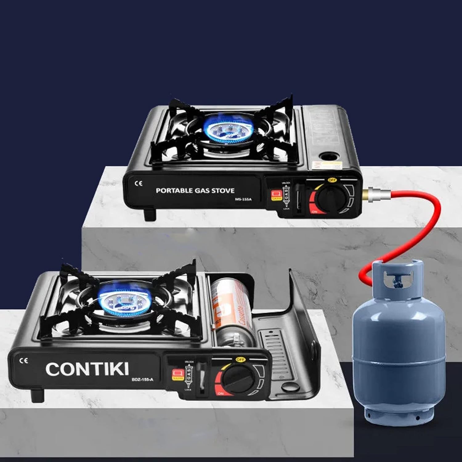 Camp Bistrokocher Tragbarer Campingkocher mit Tragetasche für einfachen Transport - Premium Camping Gaskocher 2900 Watt Kapazität Kompakter Outdoorkocher Tragbar mit automatischer Zündung 4 - antaresshop.de