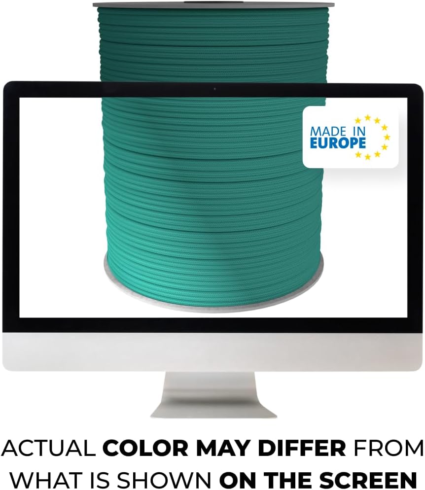 EdcX 4 mm Nylon Paracord 550 30 m (100 Fuß) – Typ III, 100% Nylonseil, 7-strängiges Seil, 4 mm Nylonseil in Volltonfarben (Black, 30 m) 336 61UPFrL5+ L. AC SL1080 - antaresshop.de