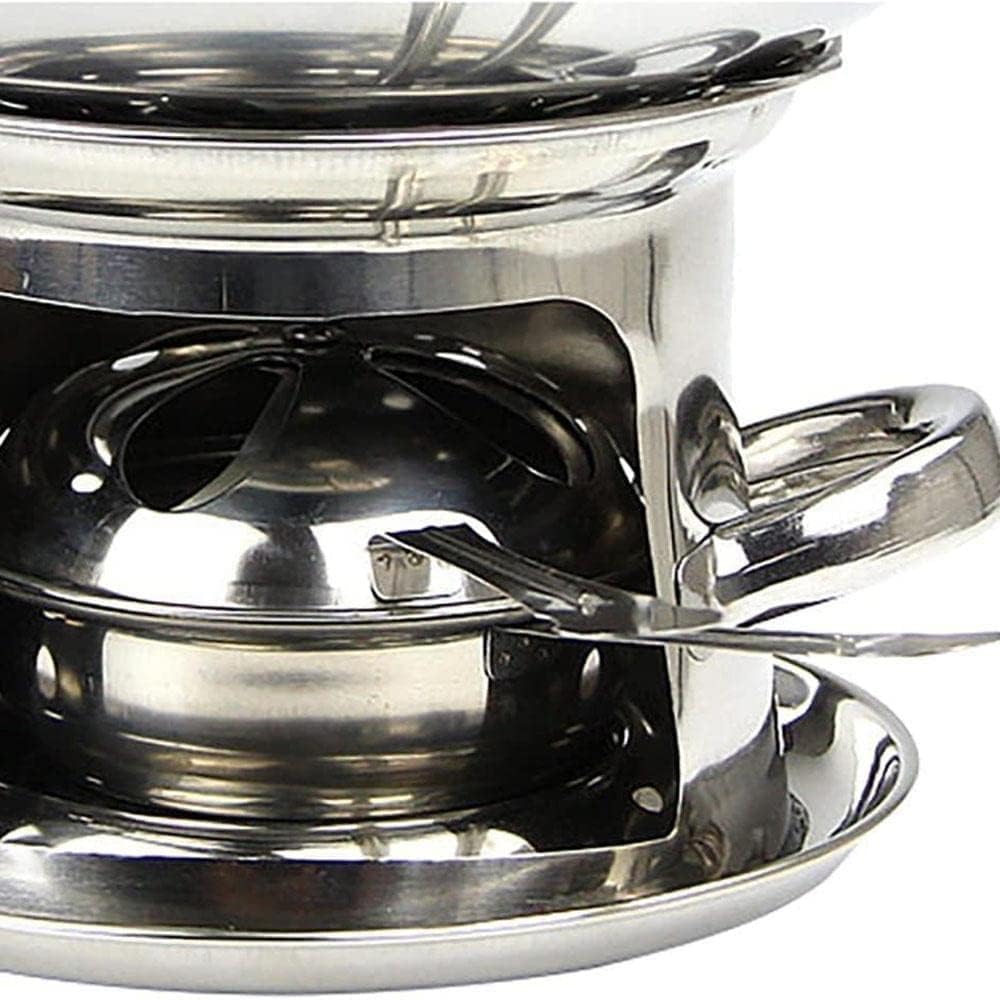 XRDSHY 20cm Tragbare Spirituskocher Für Innenräume Campingkocher Mit Topf,Campingherd Aus Edelstahl Für Innenraum Alkoholkocher Für Den Außenbereich, Kleiner Heißer Topf,Silver Silber,Silver Silber 5 61VOYmJCJ3L. AC SL1000 - antaresshop.de