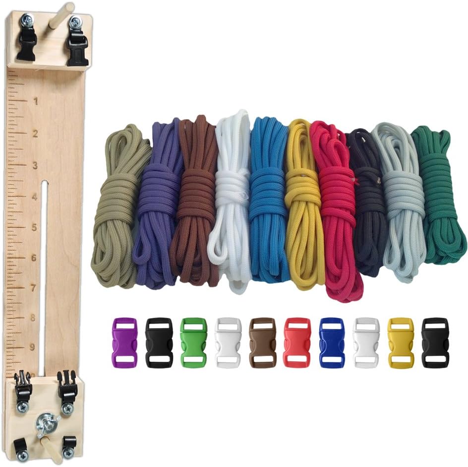 PARACORD PLANET 250 kg Typ III Paracord Combo Bastelset mit einer 25,4 cm Pocket Pro Jig - zusätzliche Monkey Fist Jig Option 31 61jGx8e7 EL. AC SL1000 - antaresshop.de
