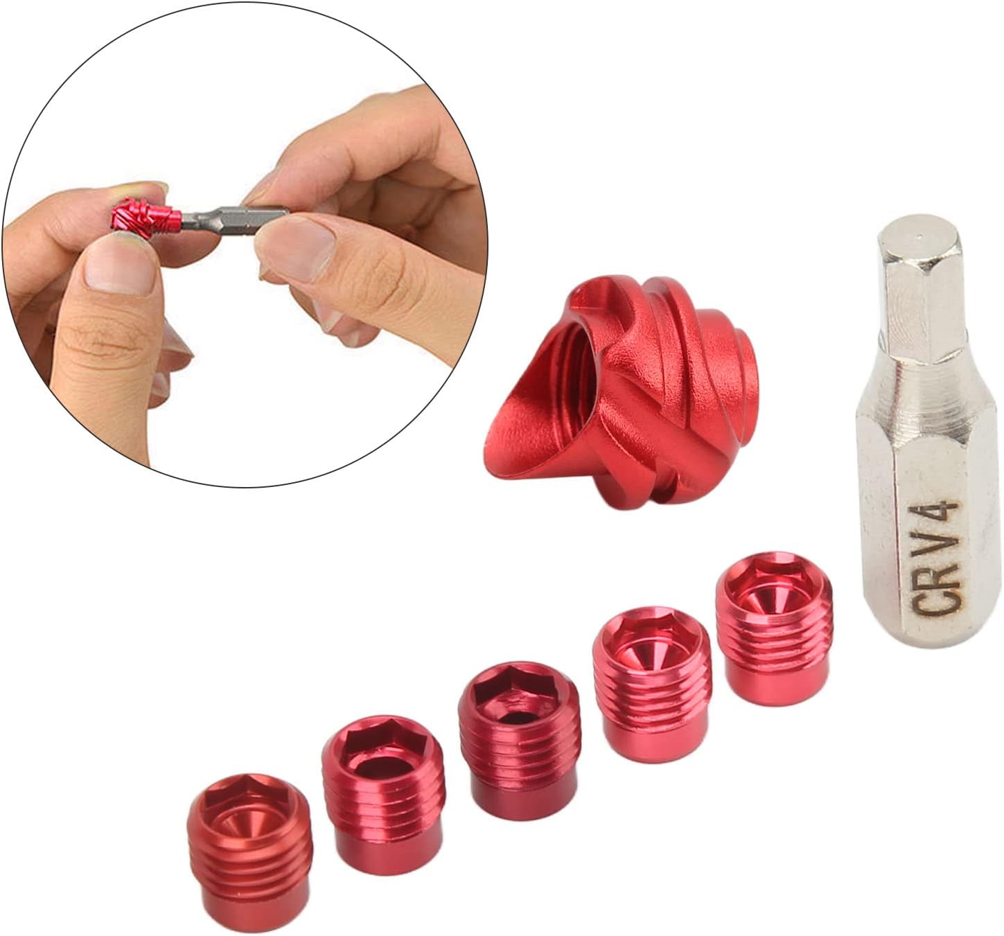 HEEPDD Peep Leichter und Langlebiger, Austauschbarer Innenkern mit CNC-gefrästem Hood Cover Kit für das Schießen (Rot) 4 - antaresshop.de