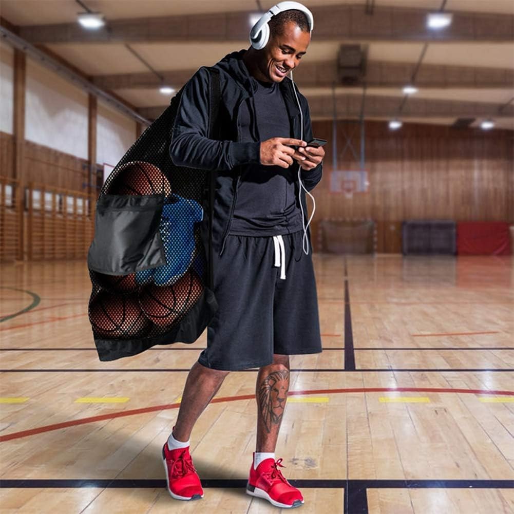 Tdkjfoutr Extra Große Netztasche für Basketball und Volleyball. Wird Zur Aufbewahrung Von Basketball-, Volleyball-, Baseball- und Schwimmausrüstung Verwendet. 4 61vhSt+6h7L. AC SL1001 - antaresshop.de