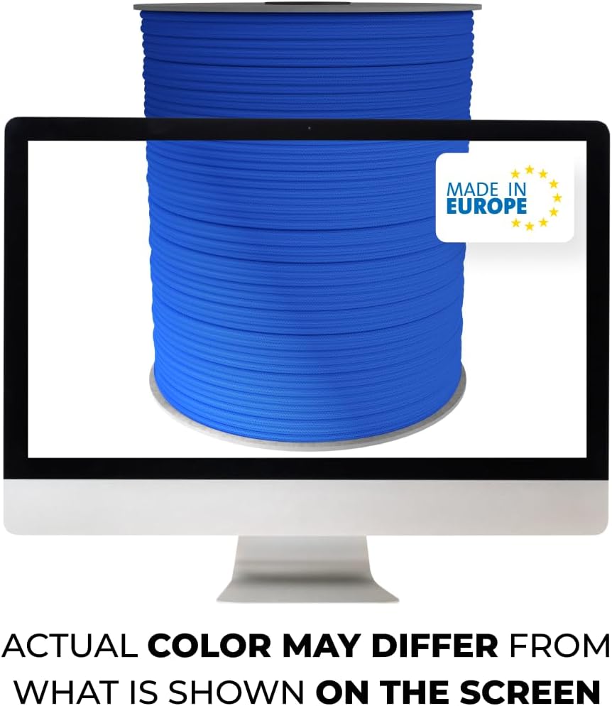 EdcX 4 mm Nylon Paracord 550 30 m (100 Fuß) – Typ III, 100% Nylonseil, 7-strängiges Seil, 4 mm Nylonseil in Volltonfarben (Black, 30 m) 41 - antaresshop.de