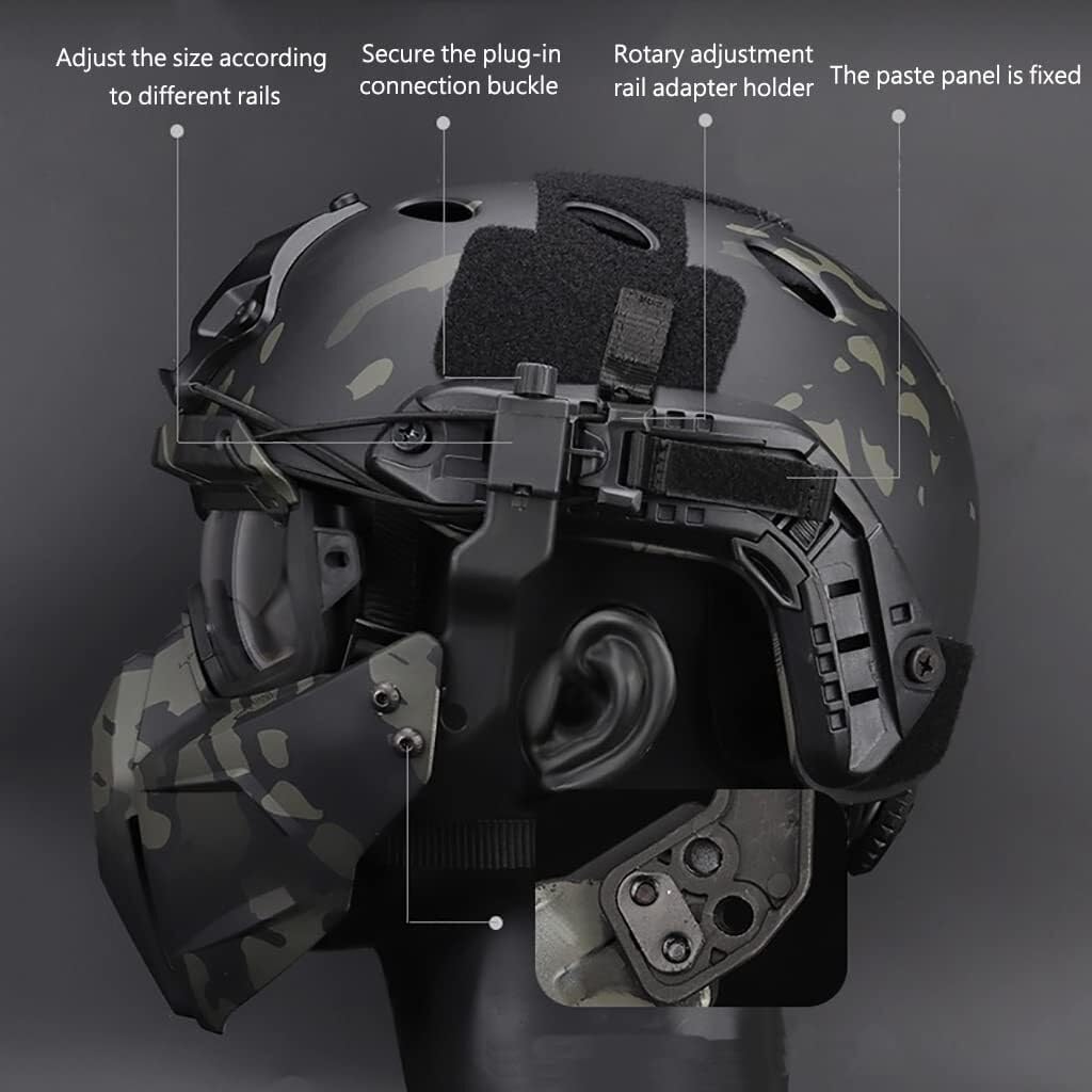 TS TAC-SKY Einstellbare CS Jagd Zubehör Tactical Fast Helm Sets Mit Airsoft Maske Und Paintball Schutzbrille Outdoor Taktische Ausrüstung 5 - antaresshop.de