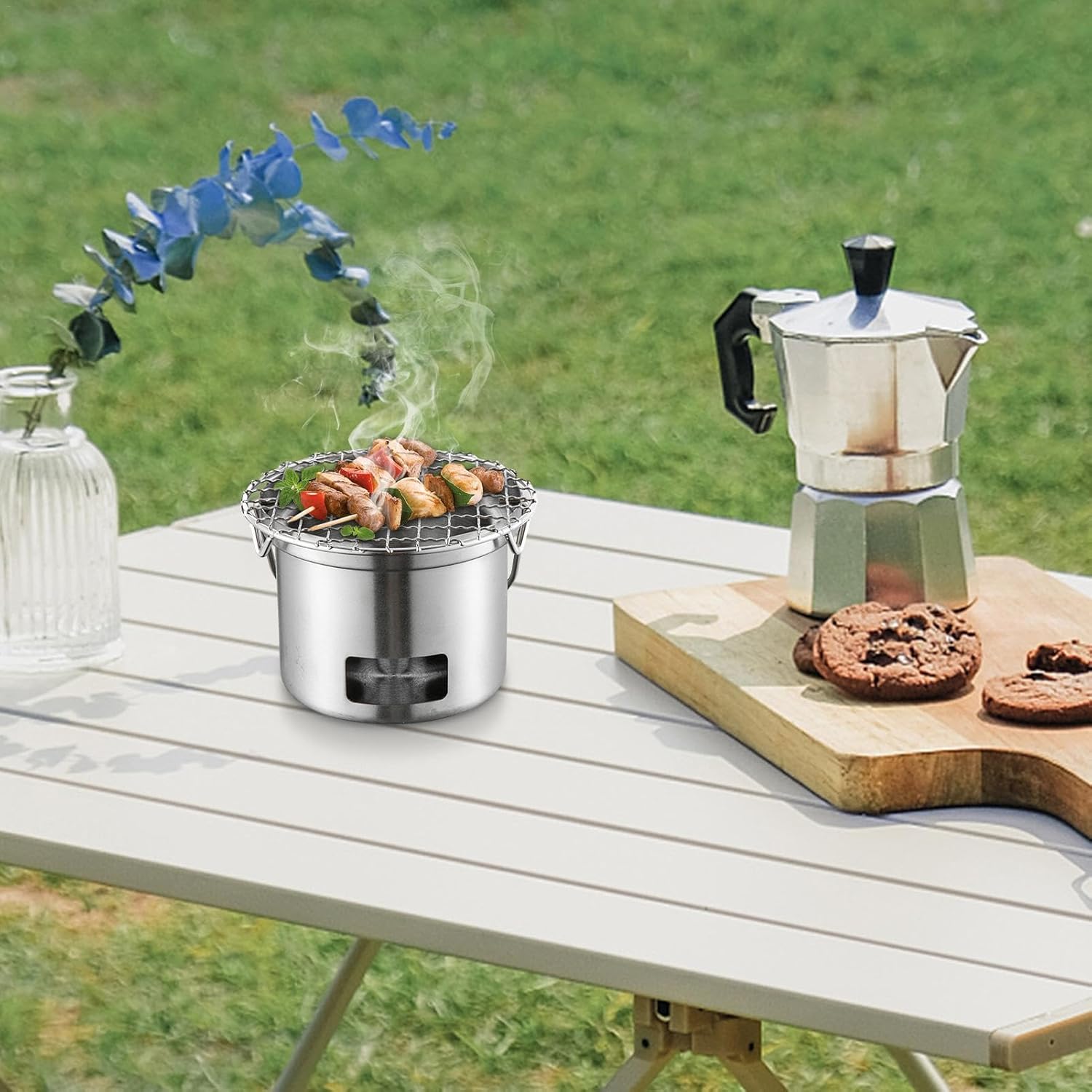 Herd für Camping, Rucksackreisen, Campingkocher, Grills | Mini-Edelstahl-Brennofen, Alkoholkocher,Kompakter Grillofen mit Anti-Verbrühungs-Griff für Outdoor-Kochpicknick 9 71hQw5qkMQL. AC SL1500 - antaresshop.de