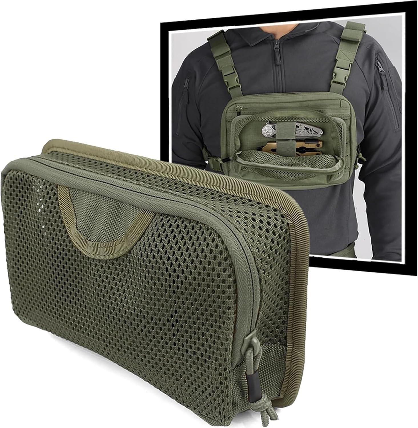 YChoolco Taktische Mesh-Reißverschlusstasche, modularer Einsatzpanel-Organizer, EDC-Aufbewahrungstasche mit Klettverschluss for Rucksacktaschen-Zubehör 1 71dbg6OVjpL. AC SL1500 - antaresshop.de