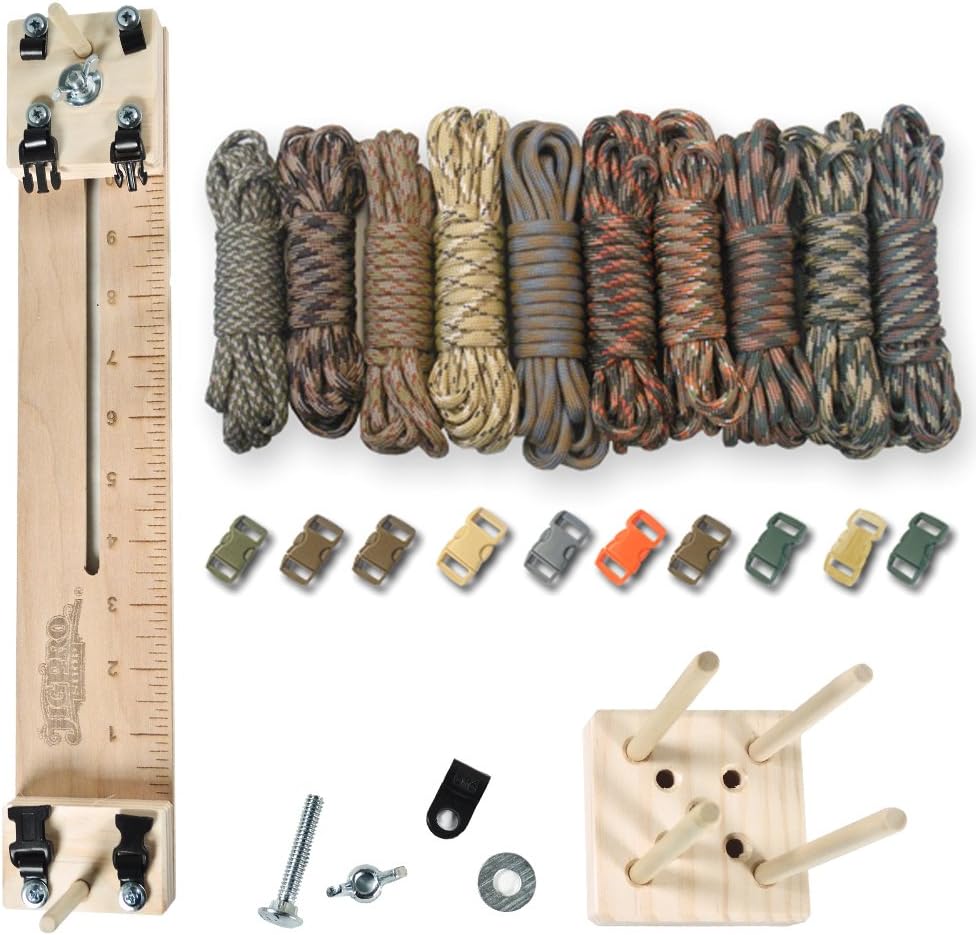PARACORD PLANET 250 kg Typ III Paracord Combo Bastelset mit einer 25,4 cm Pocket Pro Jig - zusätzliche Monkey Fist Jig Option 16 71Jv5Cg8PAL. AC SL1000 - antaresshop.de