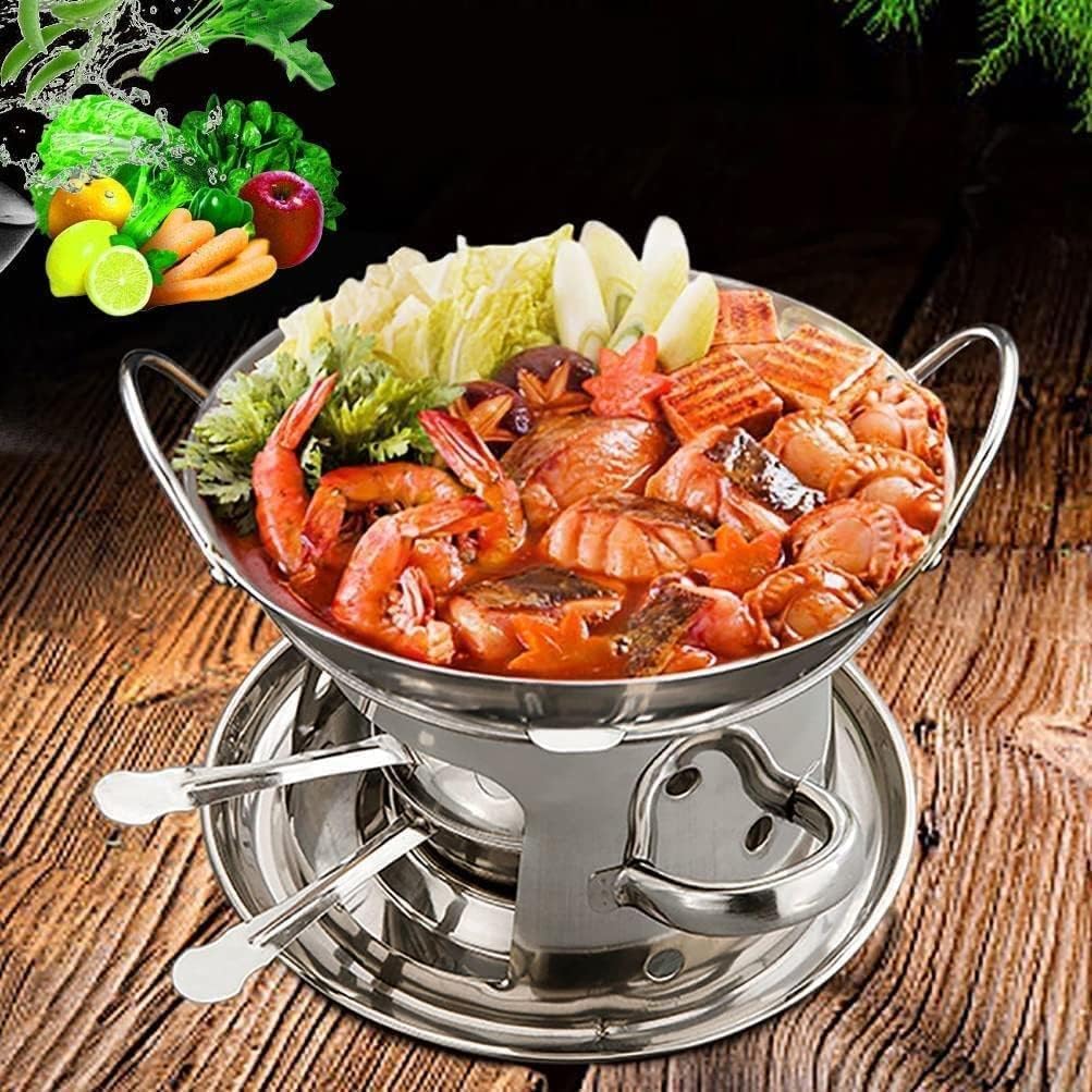 XRDSHY 20cm Tragbare Spirituskocher Für Innenräume Campingkocher Mit Topf,Campingherd Aus Edelstahl Für Innenraum Alkoholkocher Für Den Außenbereich, Kleiner Heißer Topf,Silver Silber,Silver Silber 2 71Qy0tj8lLL. AC SL1003 - antaresshop.de