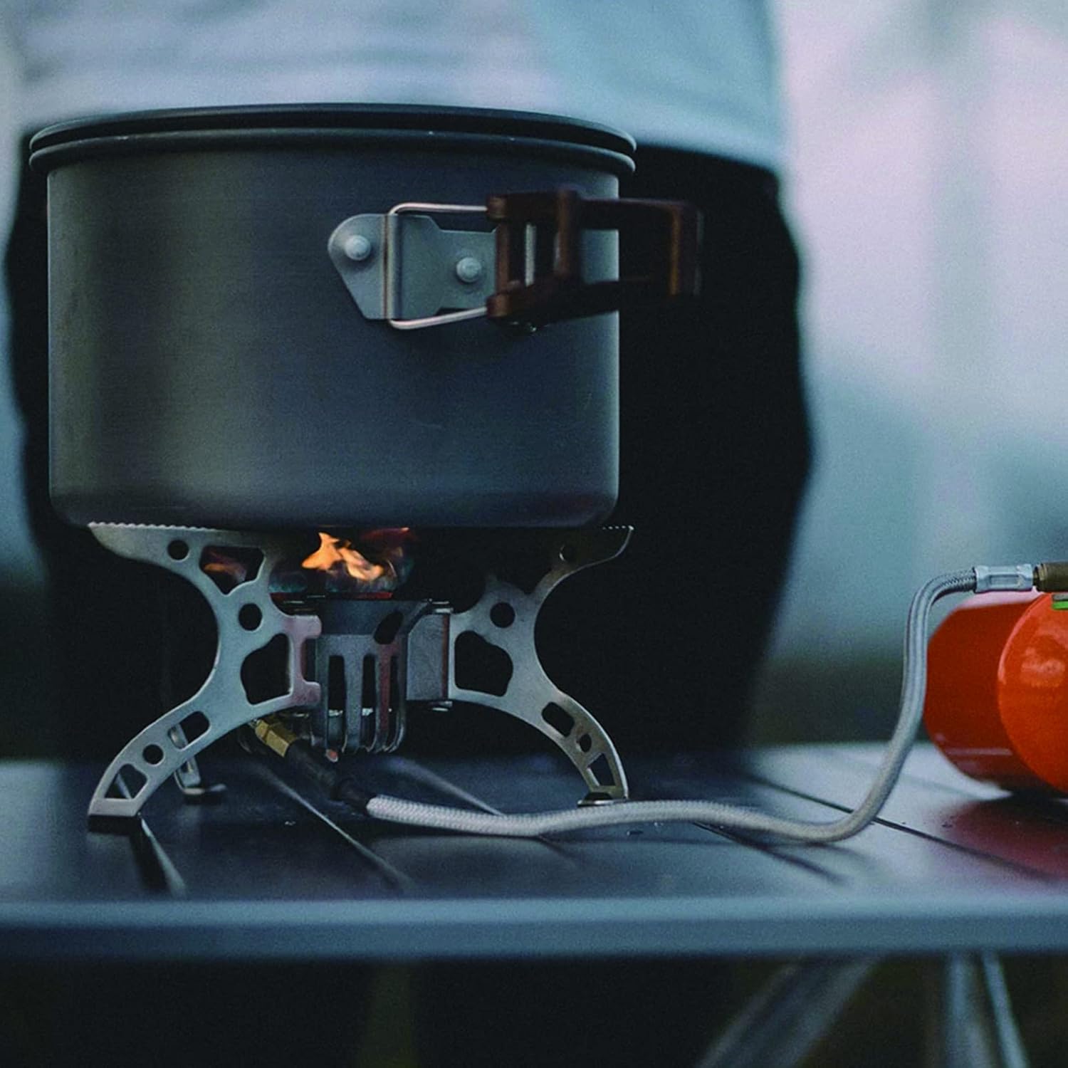 BRS-8 Multi Fuel Outdoor Kocher - Tragbarer Kerosinkocher mit faltbaren Gasbrennern für Camping und Picknick Kochen (BRS8+Adapter) 5 71Rgng9MlZL. AC SL1500 - antaresshop.de