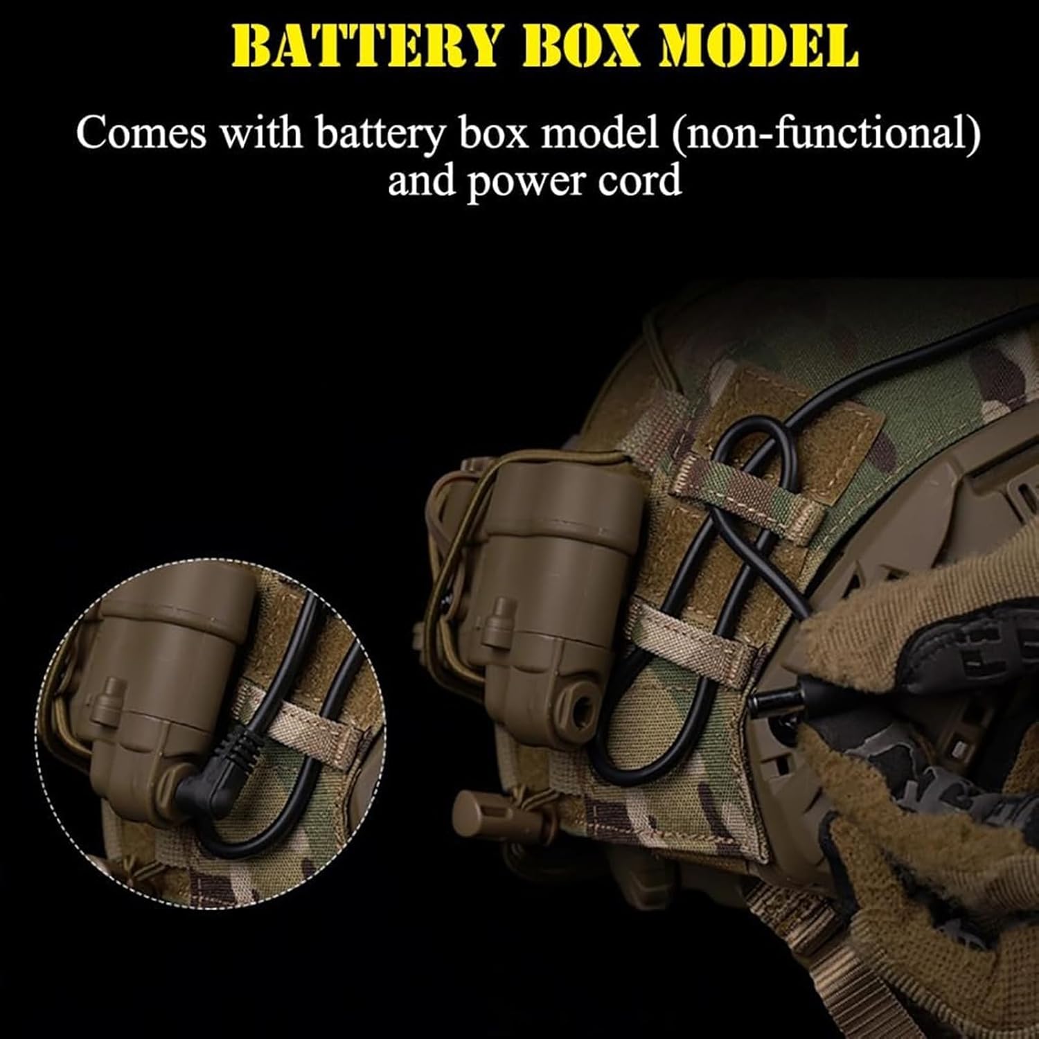 PBTMCD Taktisches Helm-Teleskopmodell Mit Batteriekasten, Airsoft-Zubehör, for Cosplay, Paintball, CS, BBS, Spiel(B) 5 71TuTcvnqwL. AC SL1500 - antaresshop.de