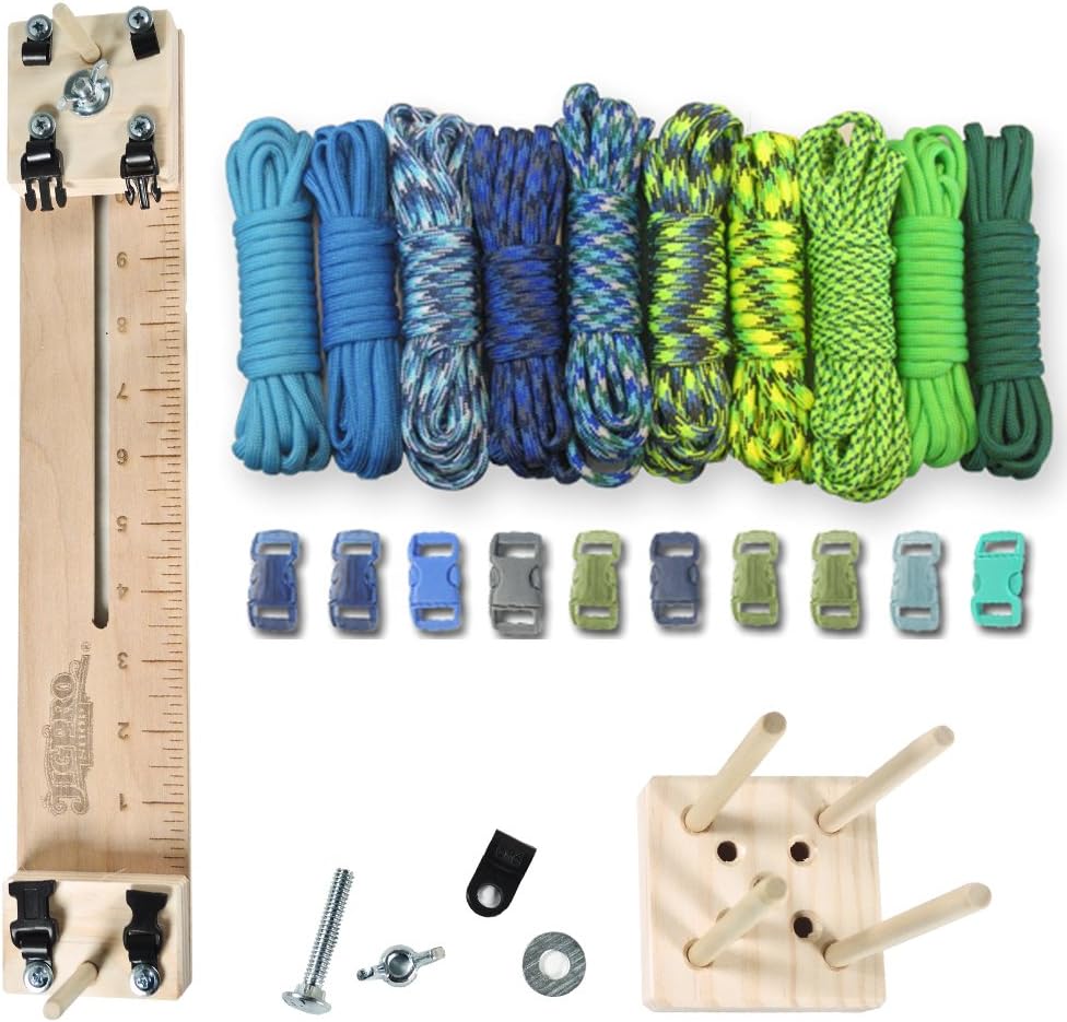 PARACORD PLANET 250 kg Typ III Paracord Combo Bastelset mit einer 25,4 cm Pocket Pro Jig - zusätzliche Monkey Fist Jig Option 12 71fCU ZPXuL. AC SL1000 - antaresshop.de