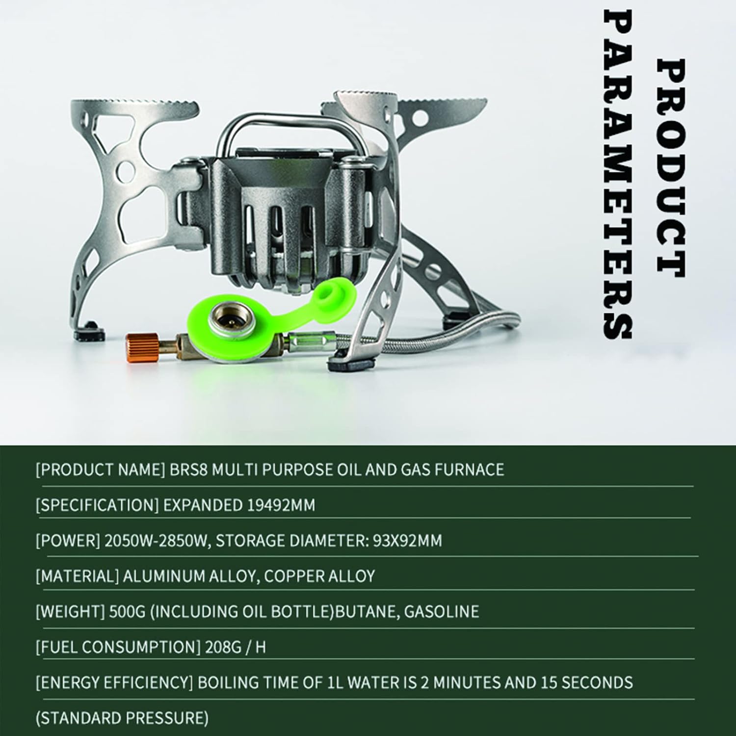 BRS-8 Multi Fuel Outdoor Kocher - Tragbarer Kerosinkocher mit faltbaren Gasbrennern für Camping und Picknick Kochen (BRS8+Adapter) 4 71mo7tXs iL. AC SL1500 - antaresshop.de