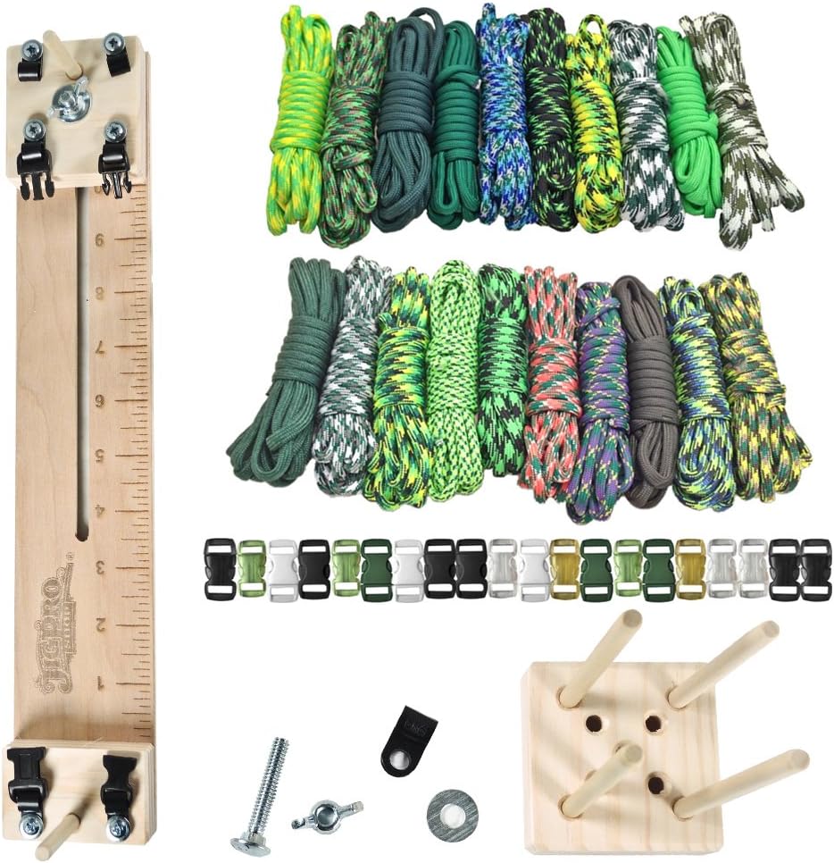 PARACORD PLANET 250 kg Typ III Paracord Combo Bastelset mit einer 25,4 cm Pocket Pro Jig - zusätzliche Monkey Fist Jig Option 26 71mog0Ve5fL. AC SL1000 - antaresshop.de