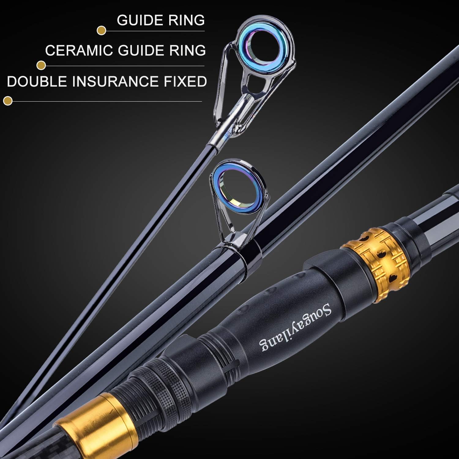 Sougayilang Angelruten-Spule Combos Kohlefaser Teleskop-Angelrute mit Spinnrolle für Reisen in Salzwasser und Süßwasser 24 71QOYmMB9NL. AC SL1500 - antaresshop.de
