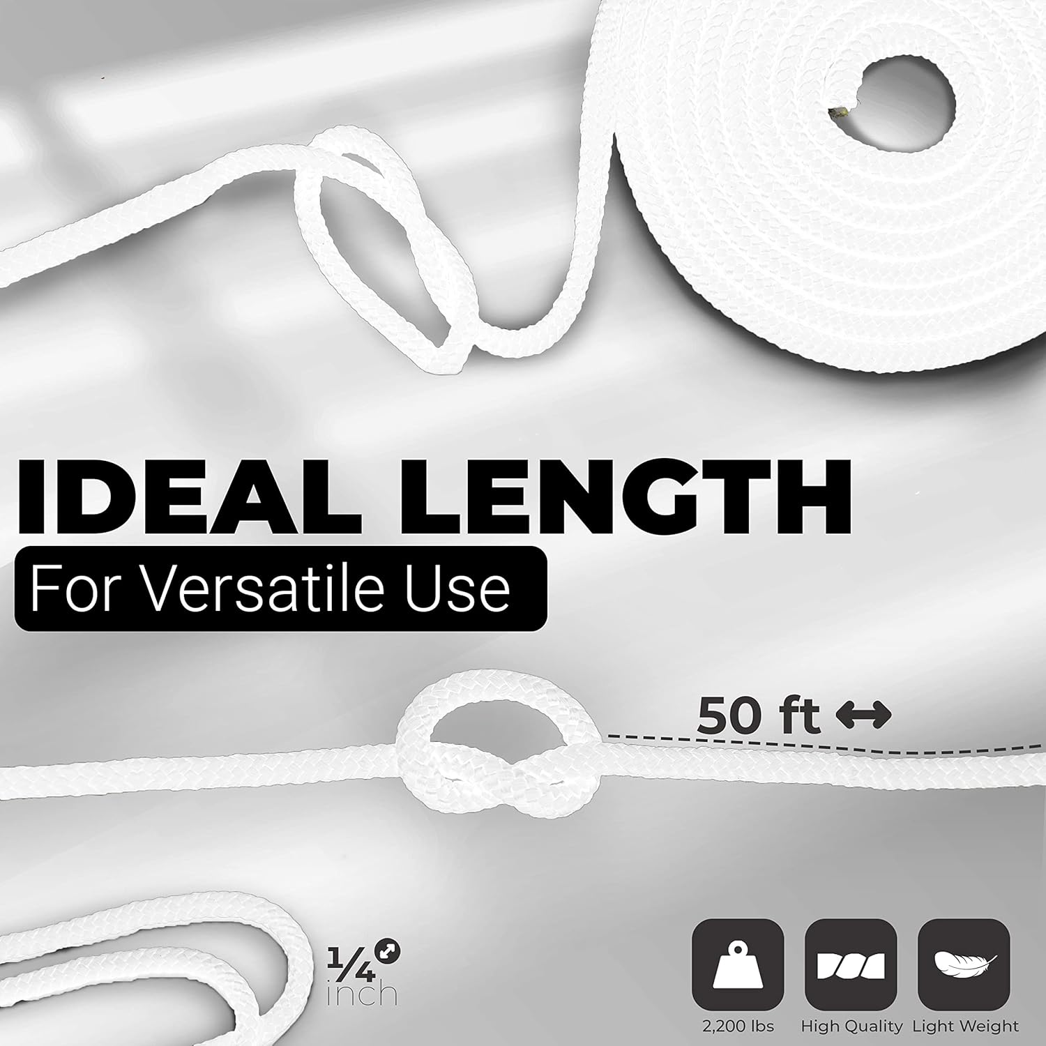 rampro 80 ft. Diamant Braid Nylon All Purpose Flagline Seil, Hohe Festigkeit, UV-resistent und hervorragende Stoßdämpfung, Stärke ¼ Zoll | gut für Krawatte, Pull, Swing, Klettern und Knoten 18 71+F8DsTvnL. AC SL1500 - antaresshop.de