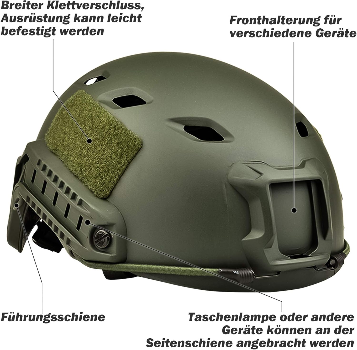 LOOGU Tactical Helmet Fast Airsoft Helmet Ops Core Protective Helmet with Pads and Side Rails Crash Helmet for Leisure Outdoor Paintball Combat Helmet Combat Helmet Top Helmet… 6 716BYcOQVaL. AC SL1500 - antaresshop.de