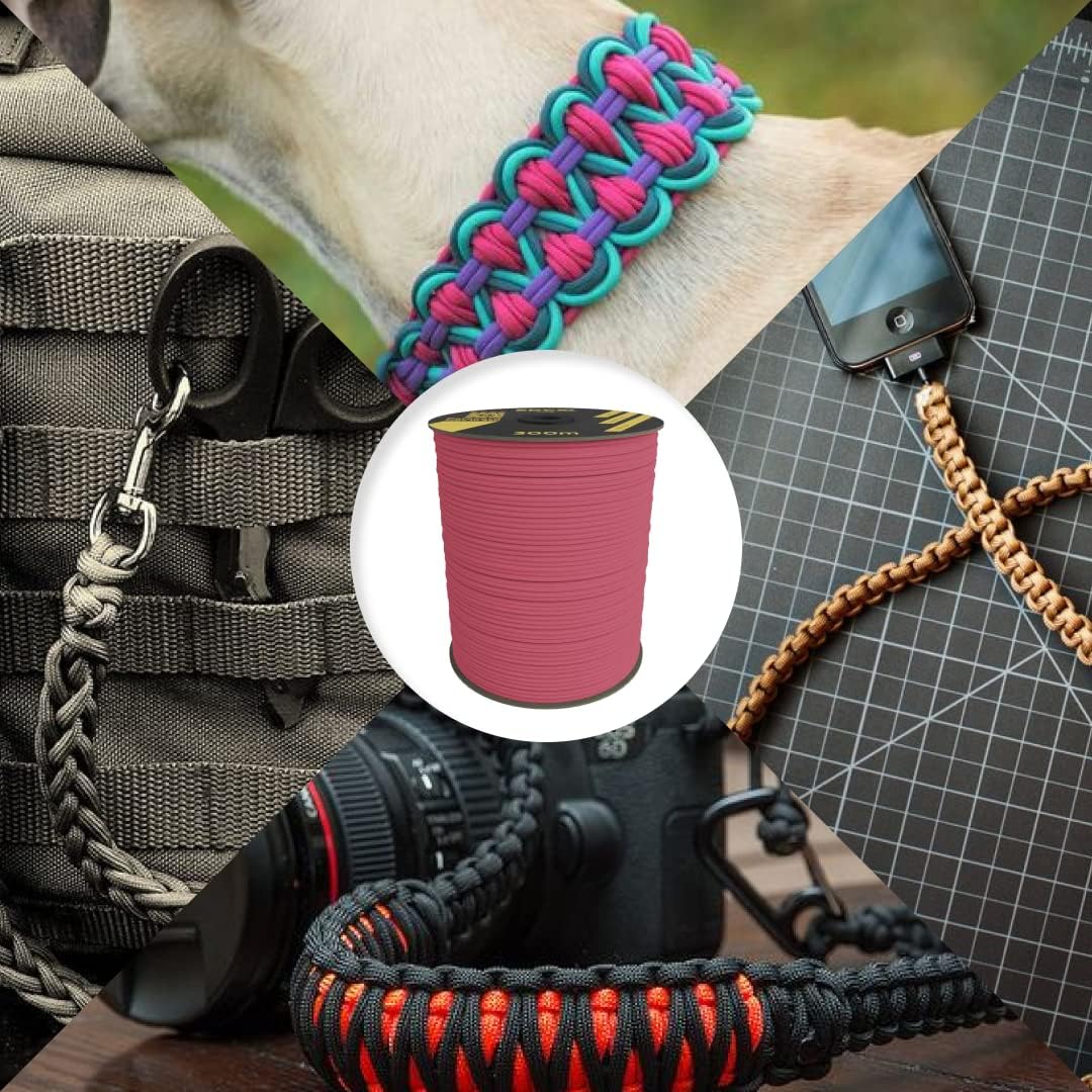EdcX 4 mm Nylon Paracord 550 30 m (100 Fuß) – Typ III, 100% Nylonseil, 7-strängiges Seil, 4 mm Nylonseil in Volltonfarben (Black, 30 m) 288 71NGwD+O4uL. AC SL1080 - antaresshop.de