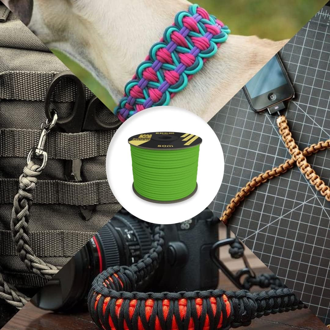 EdcX 4 mm Nylon Paracord 550 30 m (100 Fuß) – Typ III, 100% Nylonseil, 7-strängiges Seil, 4 mm Nylonseil in Volltonfarben (Black, 30 m) 212 71fwtZF3l0L. AC SL1080 - antaresshop.de