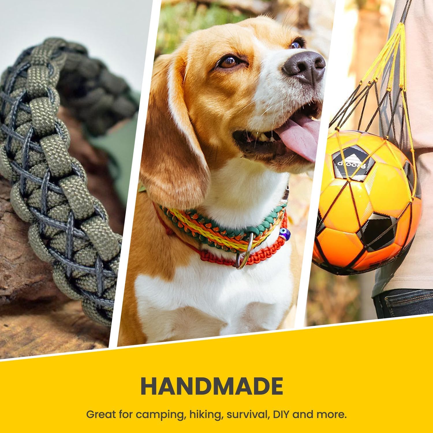 Brotree Paracord 3mm 30M 100% Nylon Seil Schnur Typ II Paracord 425 mit 3 Kern für Survival, Outdoor, Armband, Basteln - Bruchlast 192kg (Versteckt Tarnung) 6 719ag AKl8L. AC SL1500 - antaresshop.de