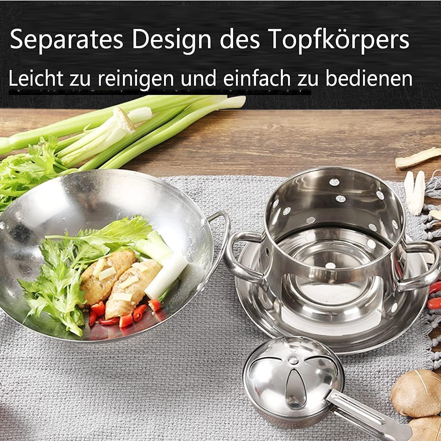 XRDSHY 20cm Tragbare Spirituskocher Für Innenräume Campingkocher Mit Topf,Campingherd Aus Edelstahl Für Innenraum Alkoholkocher Für Den Außenbereich, Kleiner Heißer Topf,Silver Silber,Silver Silber 7 81croKCsAtL. AC SL1500 - antaresshop.de